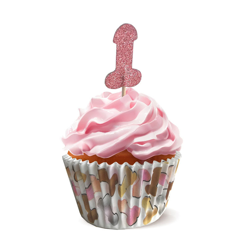 Glitterati - Penis Party Cupcake Set - Party Cupcake Set - Set of 24 - LGCP.1062