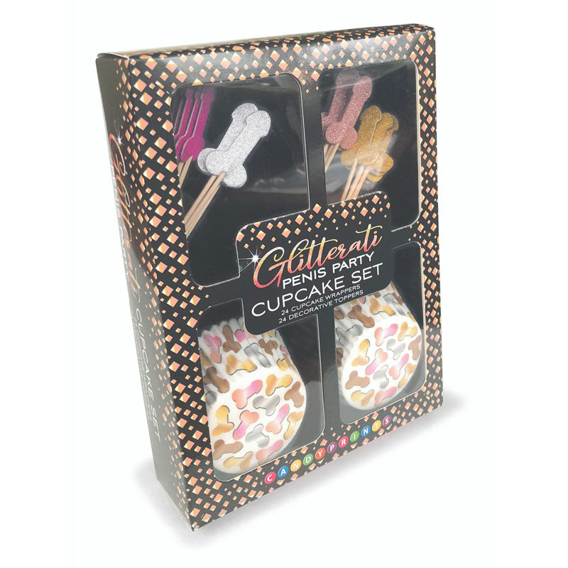 Glitterati - Penis Party Cupcake Set - Party Cupcake Set - Set of 24 - LGCP.1062