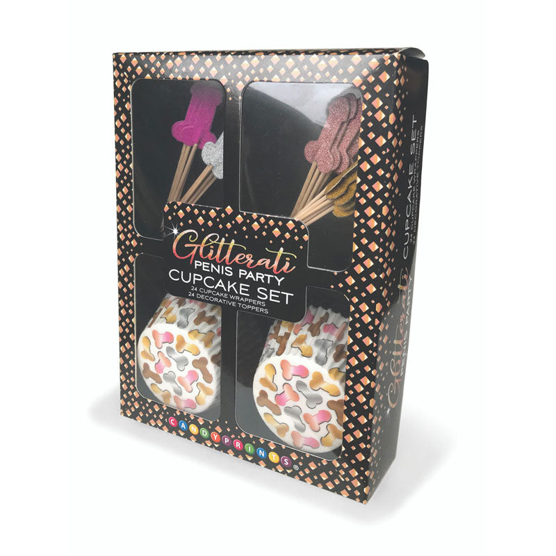 Glitterati - Penis Party Cupcake Set - Party Cupcake Set - Set of 24 - LGCP.1062