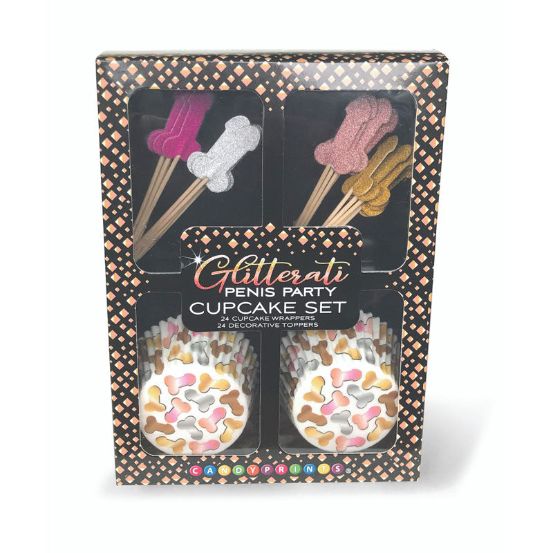 Glitterati - Penis Party Cupcake Set - Party Cupcake Set - Set of 24 - LGCP.1062