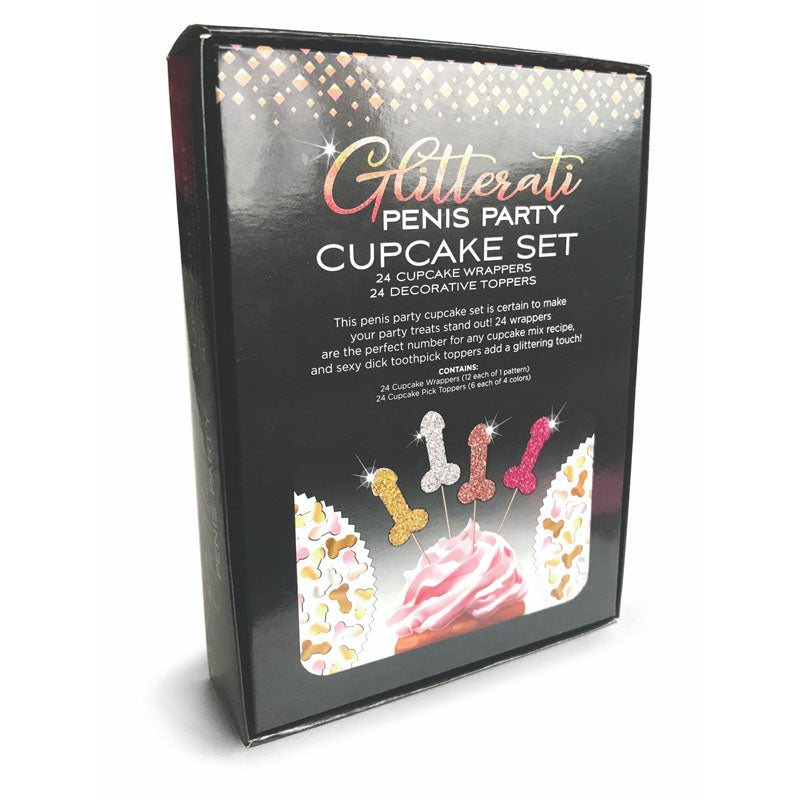 Glitterati - Penis Party Cupcake Set - Party Cupcake Set - Set of 24 - LGCP.1062