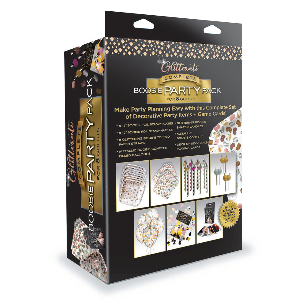 Glitterati Complete Boobie Party Pack - Party Set for 8 People - LGCP.1211