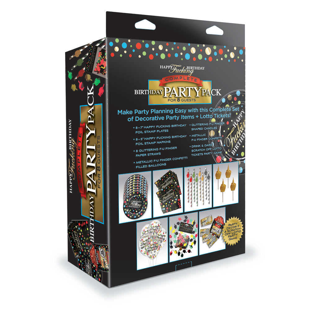 Happy F**king Birthday Complete Party Pack - Party Set for 8 People - LGCP.1213