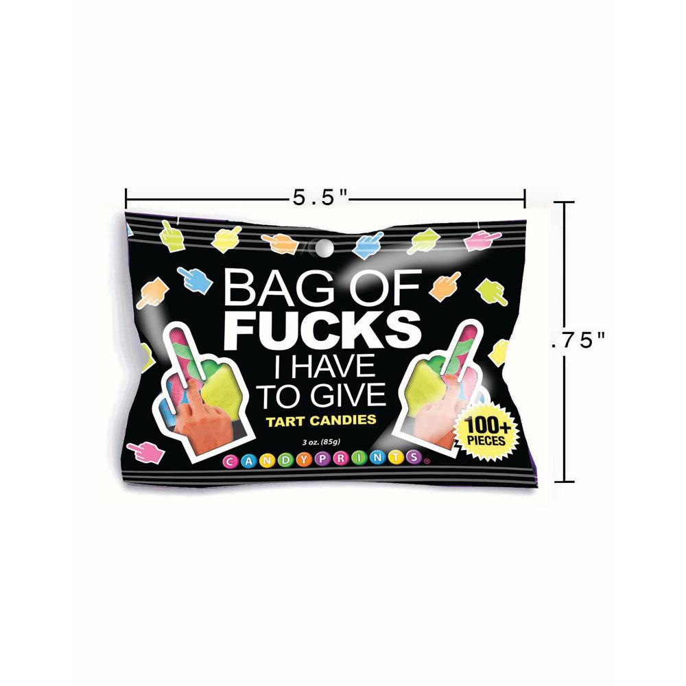 Bag Of Fucks I Have To Give - Fruit Flavoured Lollies - 85 gram Bag - LGCP.1214