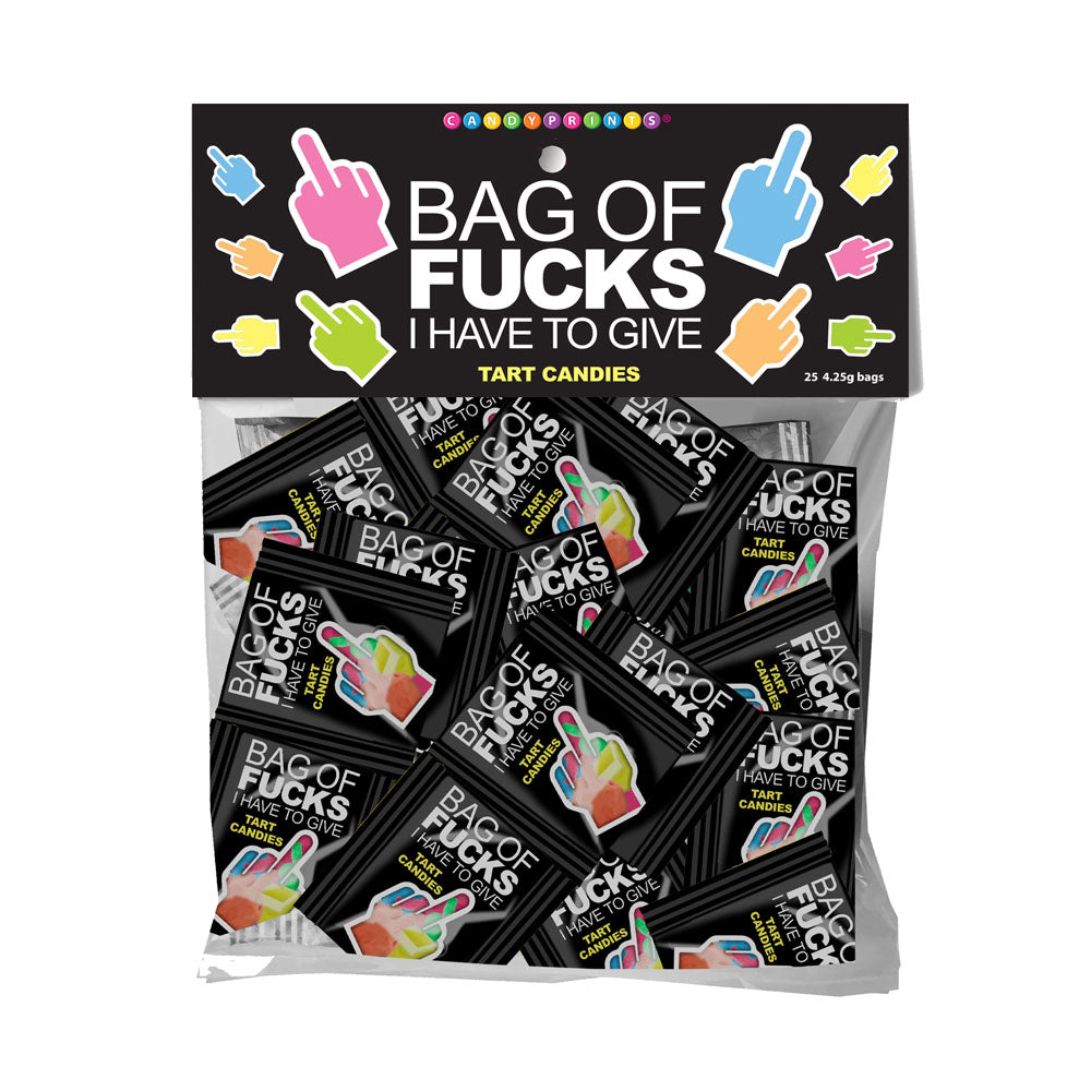 Bag Of Fucks I Have To Give - Bag of 25 - Fruit Flavoured Lollies - Bag of 25 Mini Packs - LGCP.1217