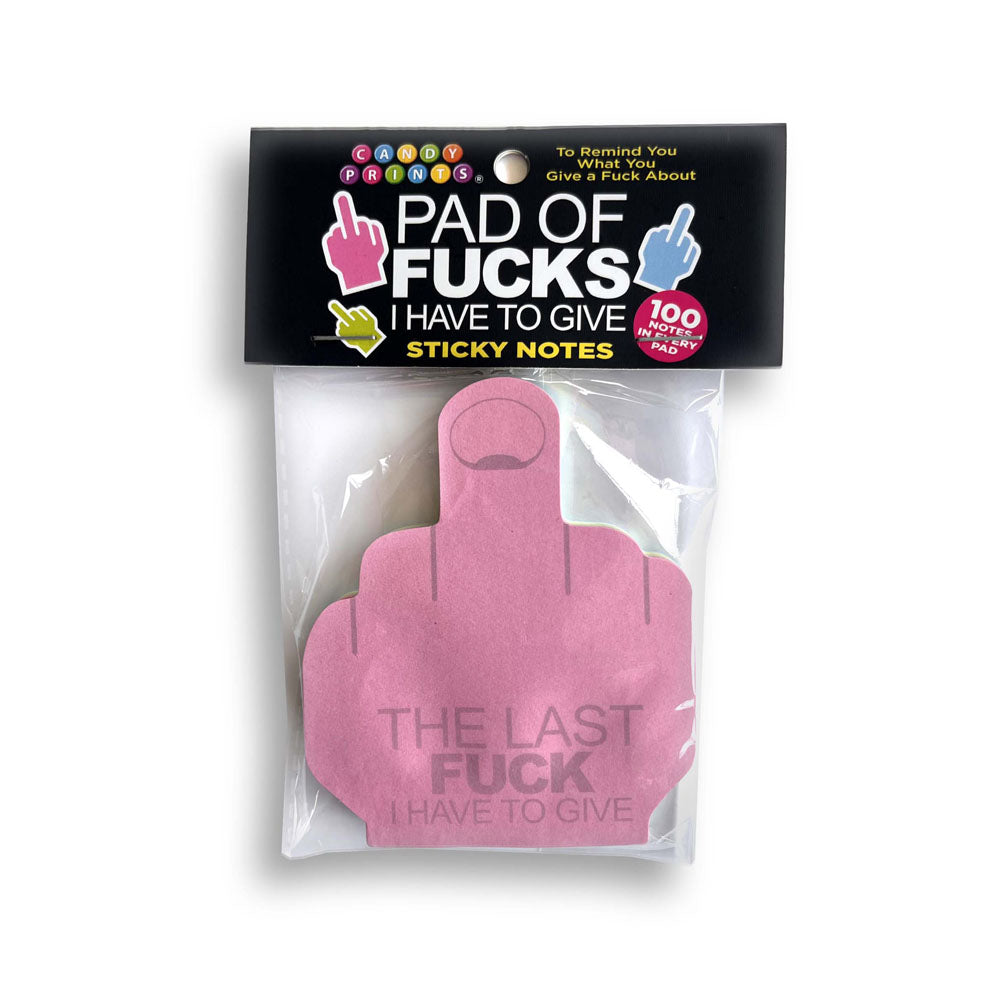 Last Fuck I Have To Give Sticky Notes - Multi Coloured Novelty Sticky Notes - 100 Pack - LGCP.1219