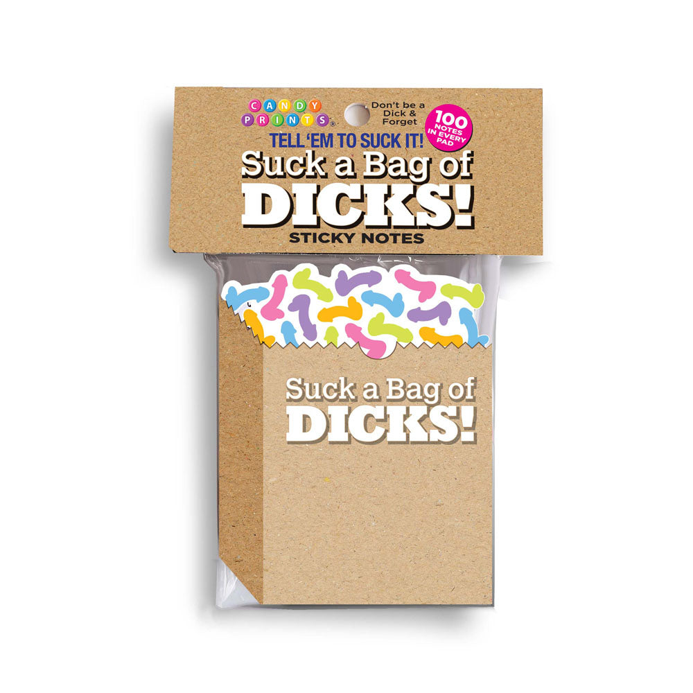 Suck A Bag Of Dicks! Sticky Notes - Novelty Sticky Notes - 100 Pack - LGCP.1220