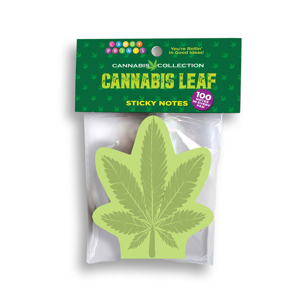 Cannabis Leaf Sticky Notes - Novelty Sticky Notes - 100 Pack - LGCP.1222