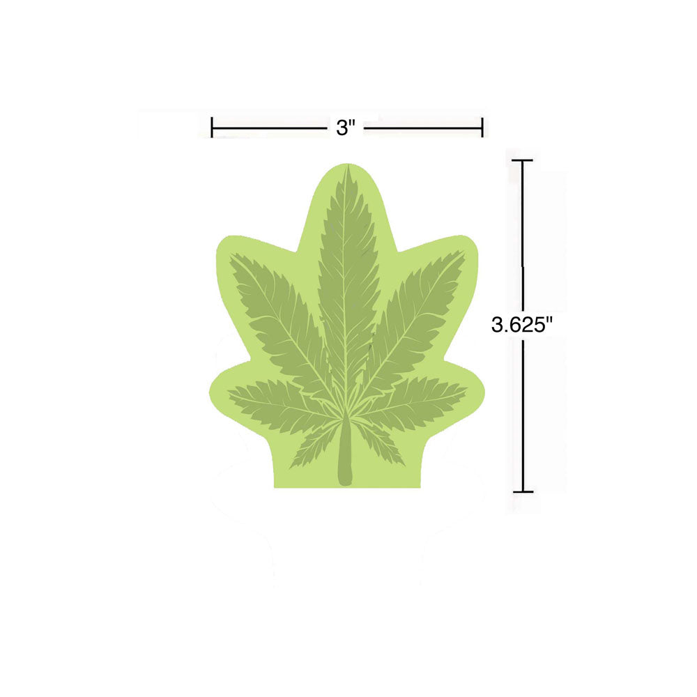 Cannabis Leaf Sticky Notes - Novelty Sticky Notes - 100 Pack - LGCP.1222