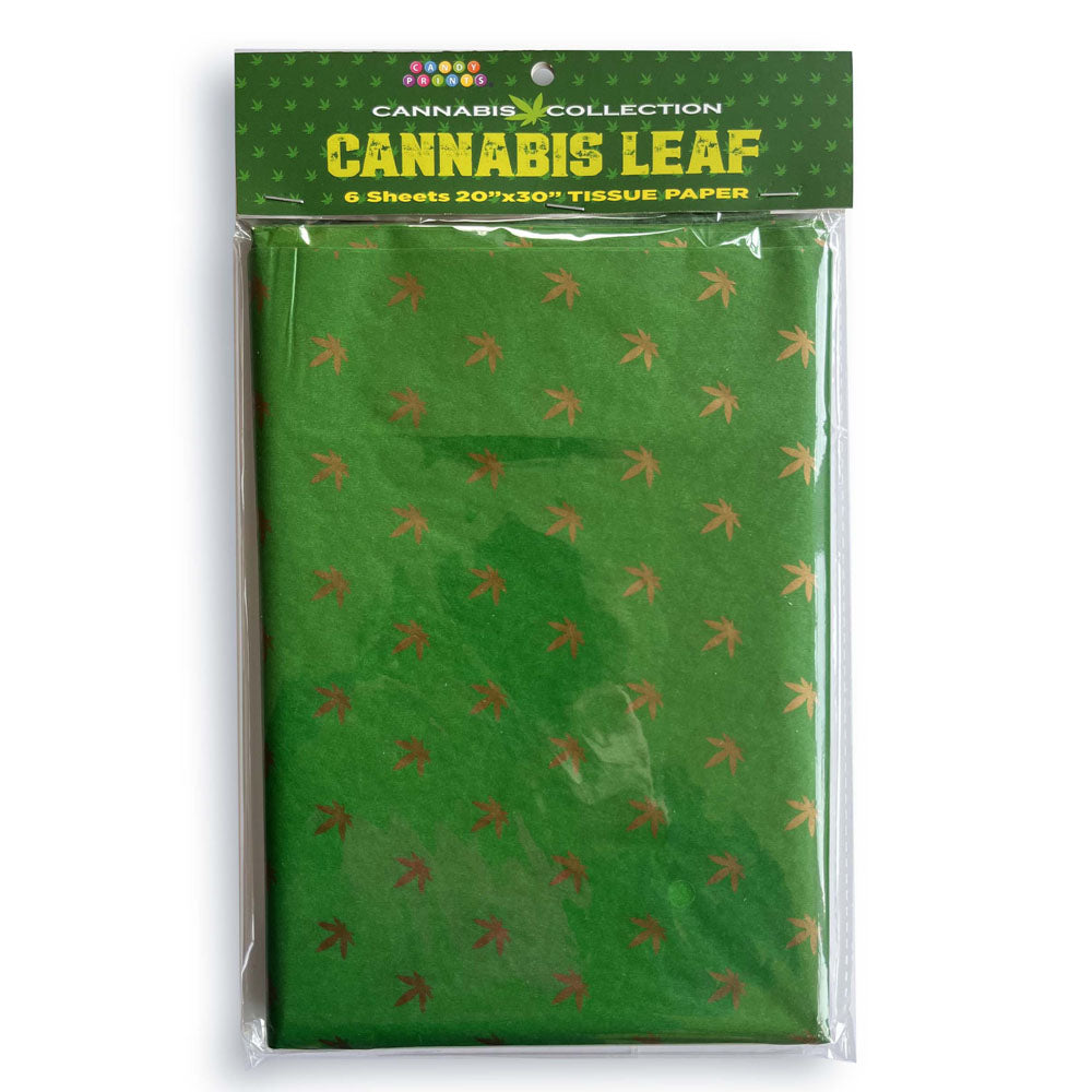Cannabis Leaf Tissue Paper Sheets - Novelty Decoration Sheets - 6 Pack - LGCP.1230