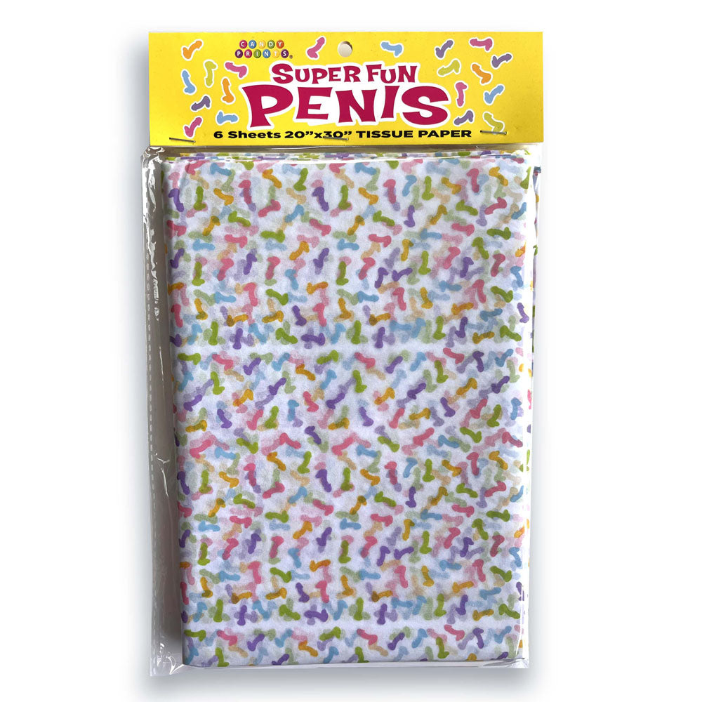 Super Fun Penis Tissue Paper Sheets - Novelty Decoration Sheets - 6 Pack - LGCP.1231