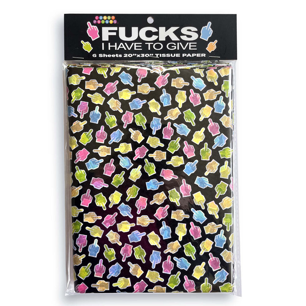 Fucks I Have To Give Tissue Paper Sheets - Novelty Decoration Sheets - 6 Pack - LGCP.1232