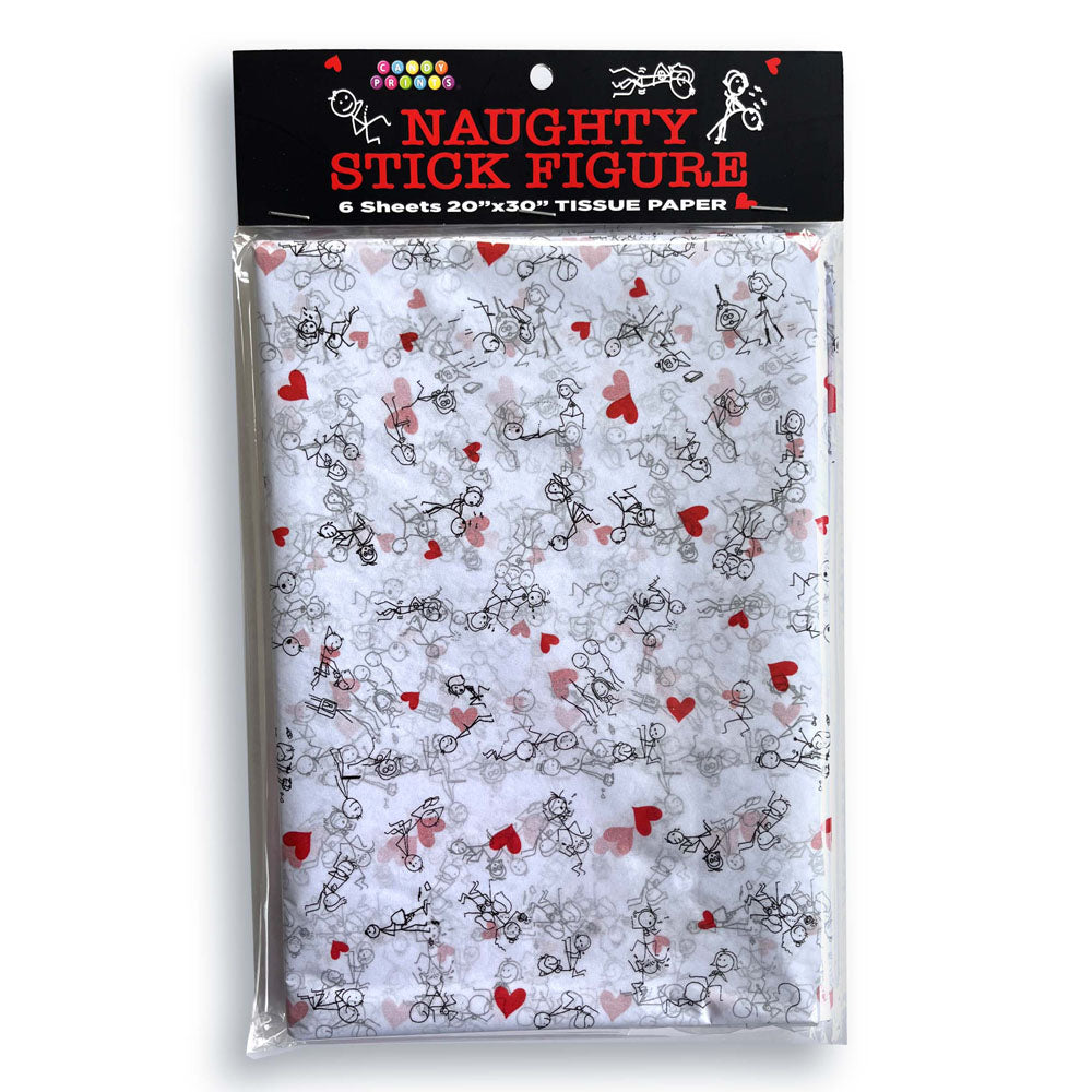 Naughty Stick Figure Tissue Paper Sheets - Novelty Decoration Sheets - 6 Pack - LGCP.1235
