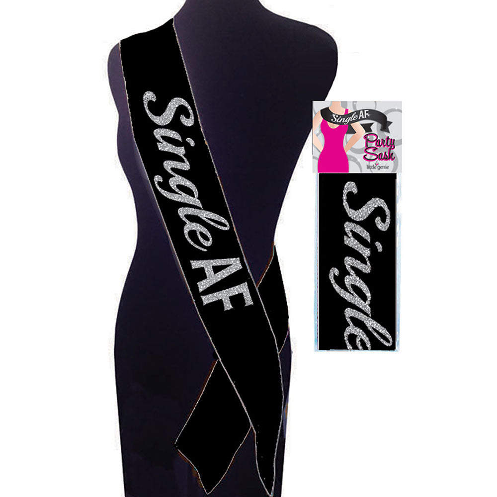 Single AF Sash - Black Party Sash - LGNVC.108