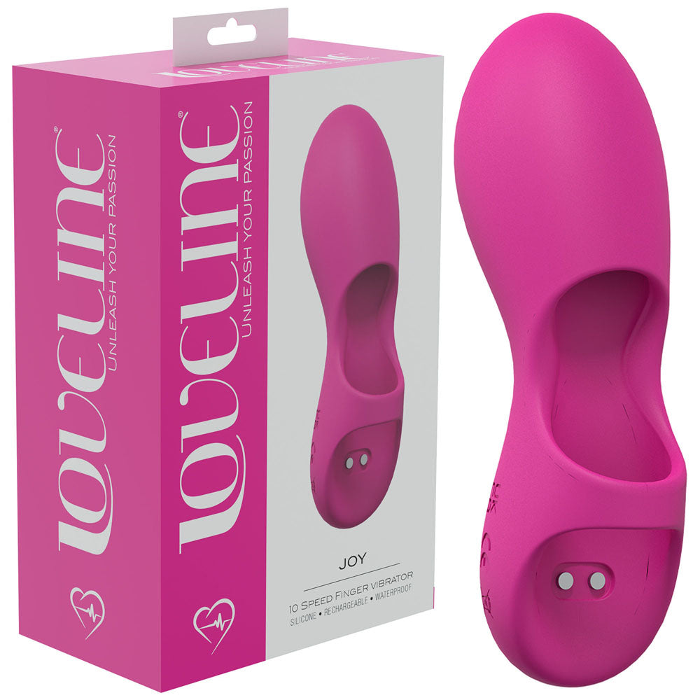 LOVELINE Joy - Pink - Pink USB Rechargeable Finger Stimulator - LOVU007PNK
