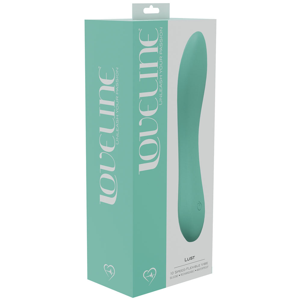 LOVELINE Lust - Green - Green 17 cm USB Rechargeable Vibrator - LOVU010GRN