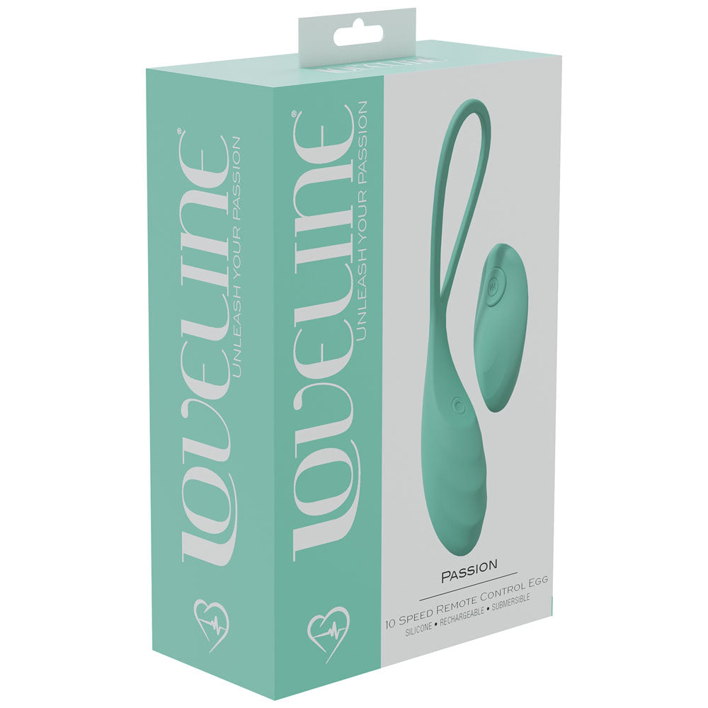LOVELINE Passion - Green - Green USB Rechargeable Vibrating Egg with Wireless Remote - LOVU014GRN