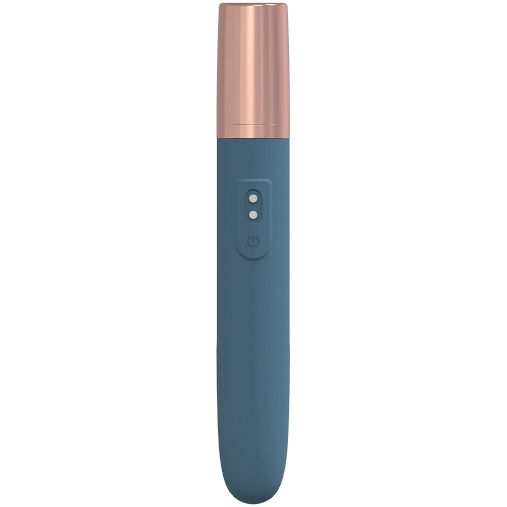 LOVELINE The Traveler - Blue - Blue 17.6 cm USB Rechargeable Vibrator with Lube Applicator - LOVU015BLU