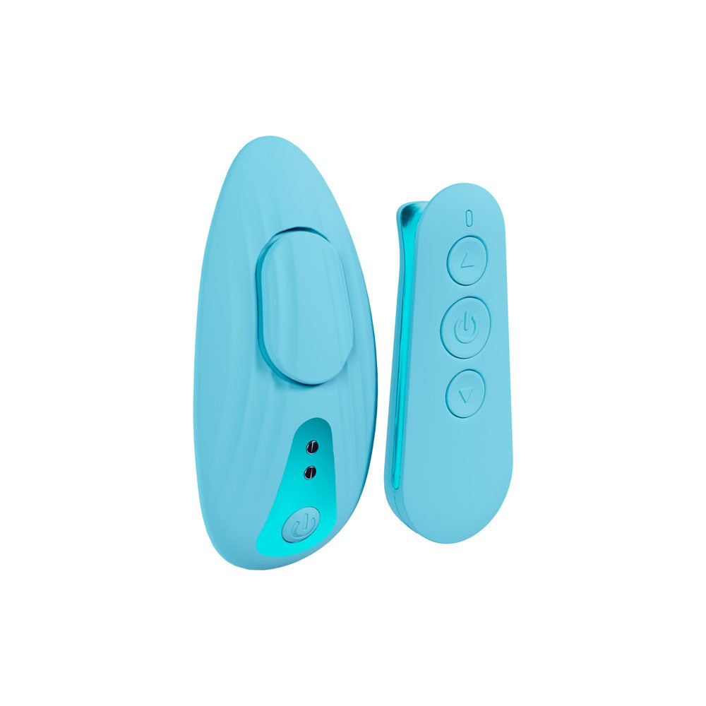 LOVELINE Celeste - Blue - Blue USB Rechargeable Panty Vibrator with Wireless Remote - LOVU054BLU