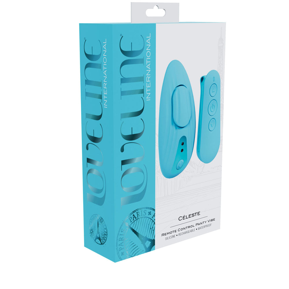 LOVELINE Celeste - Blue - Blue USB Rechargeable Panty Vibrator with Wireless Remote - LOVU054BLU