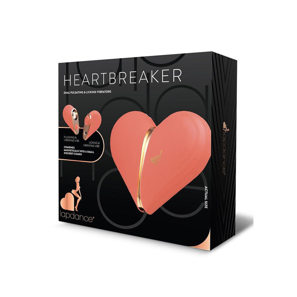 LAPDANCE Heartbreaker - Pink USB Rechargeable Pulsating & Licking Stimulators - LT201