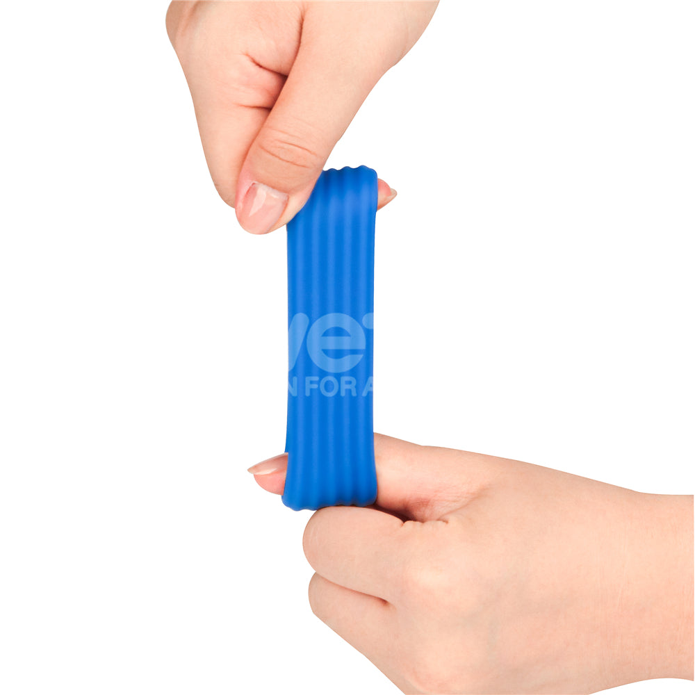 Pinnacle Pro Deep Rib Grip - Blue Cock Ring - LV443011