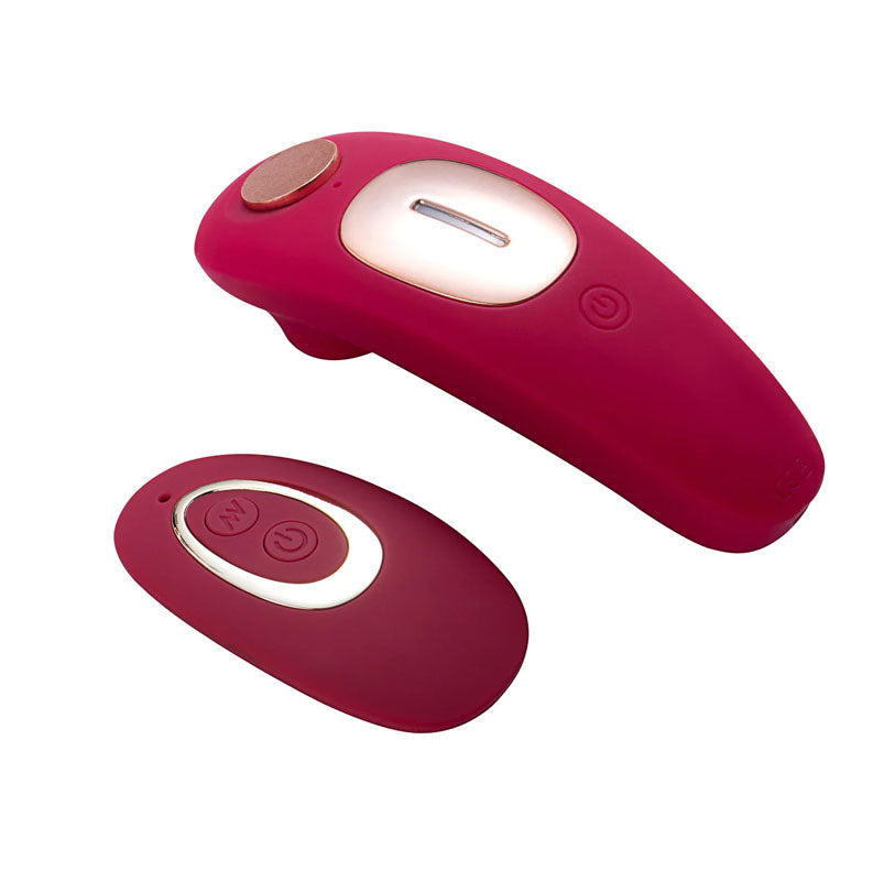 Maia Remi - Red USB Rechargeable Panty Vibe with Suction - MA2107