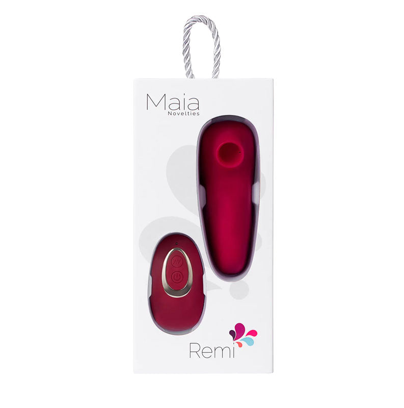 Maia Remi - Red USB Rechargeable Panty Vibe with Suction - MA2107