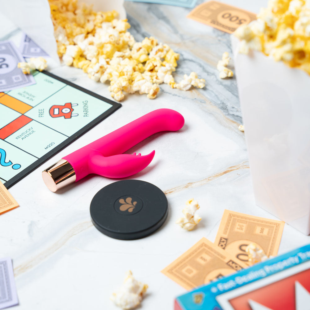 Maia HAILEY PRO - Pink 15.2 cm QI Wireless Rechargeable Rabbit Vibrator - MA22-01