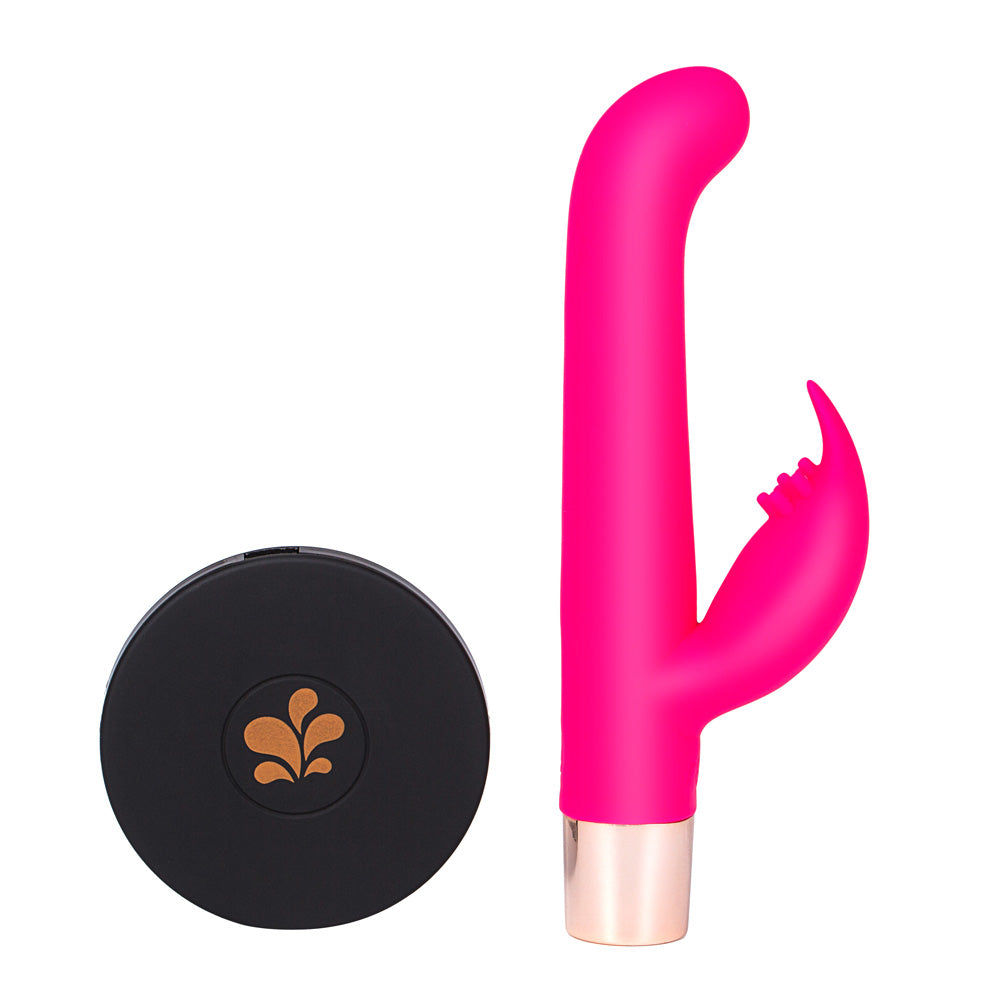 Maia HAILEY PRO - Pink 15.2 cm QI Wireless Rechargeable Rabbit Vibrator - MA22-01