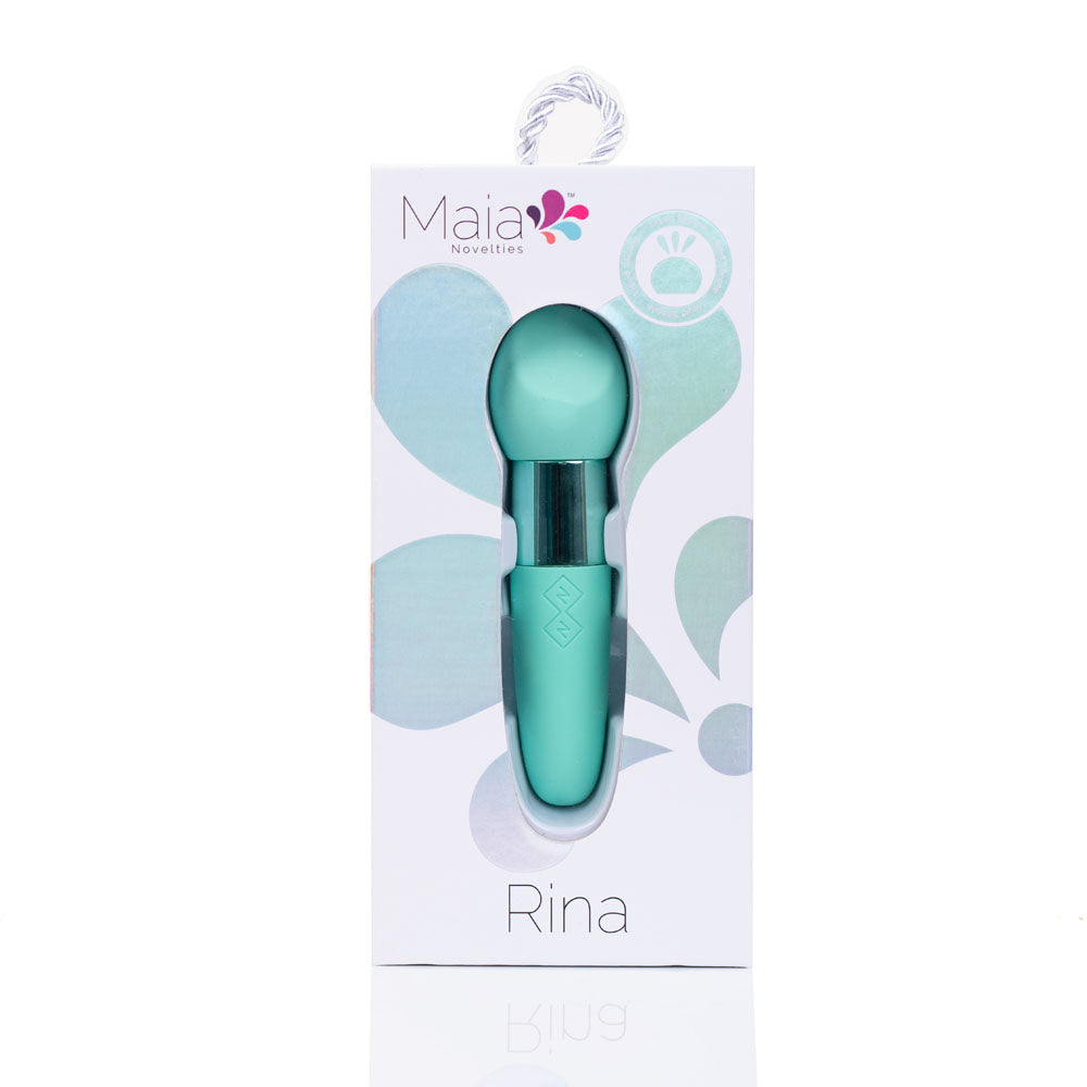 Maia RINA - Teal - Teal 13.3 cm USB Rechargeable Vibrator - MA23-03-G3