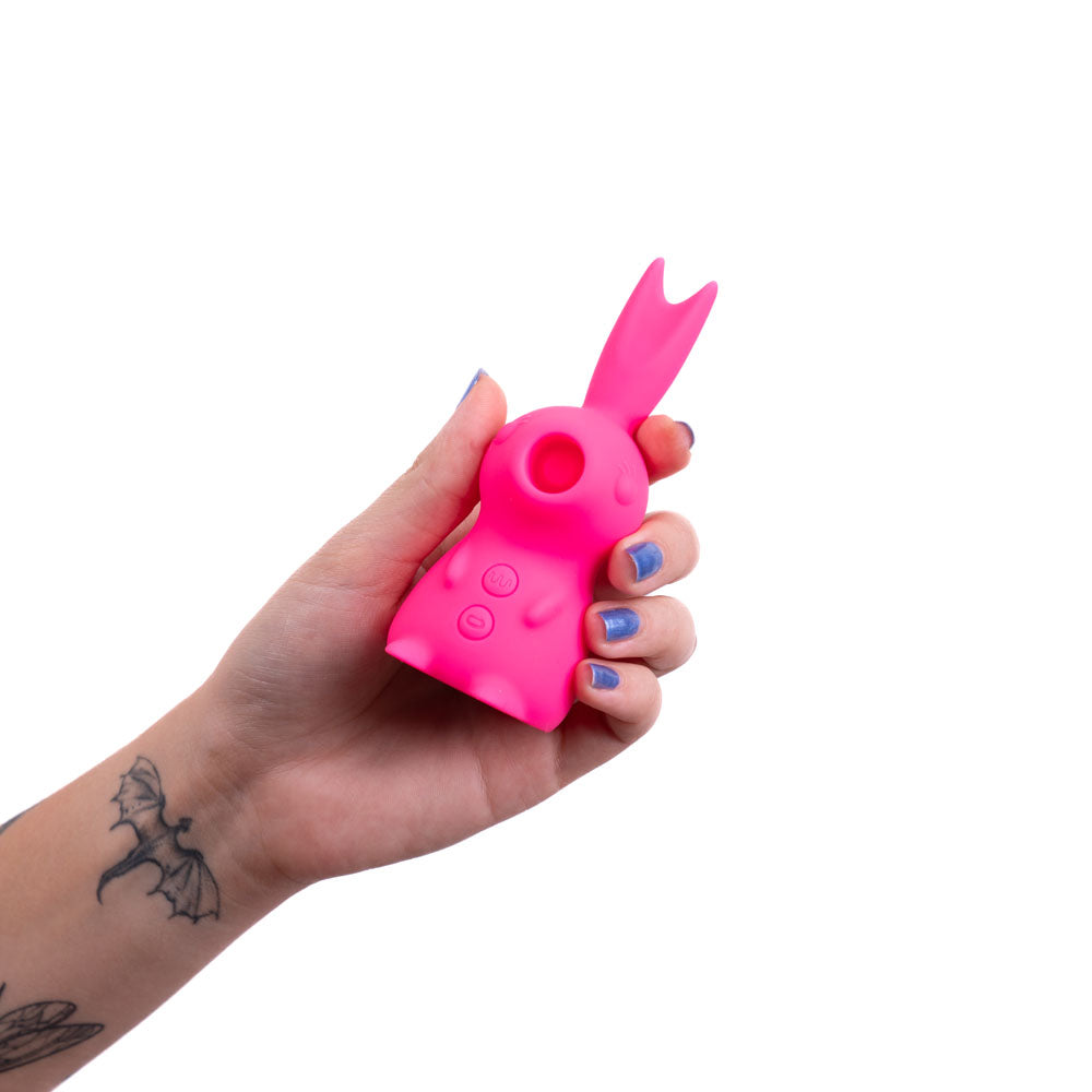 Maia HUNNI - Pink USB Rechargeable Sucking, Licking & Vibrating Stimulator - MA23-04