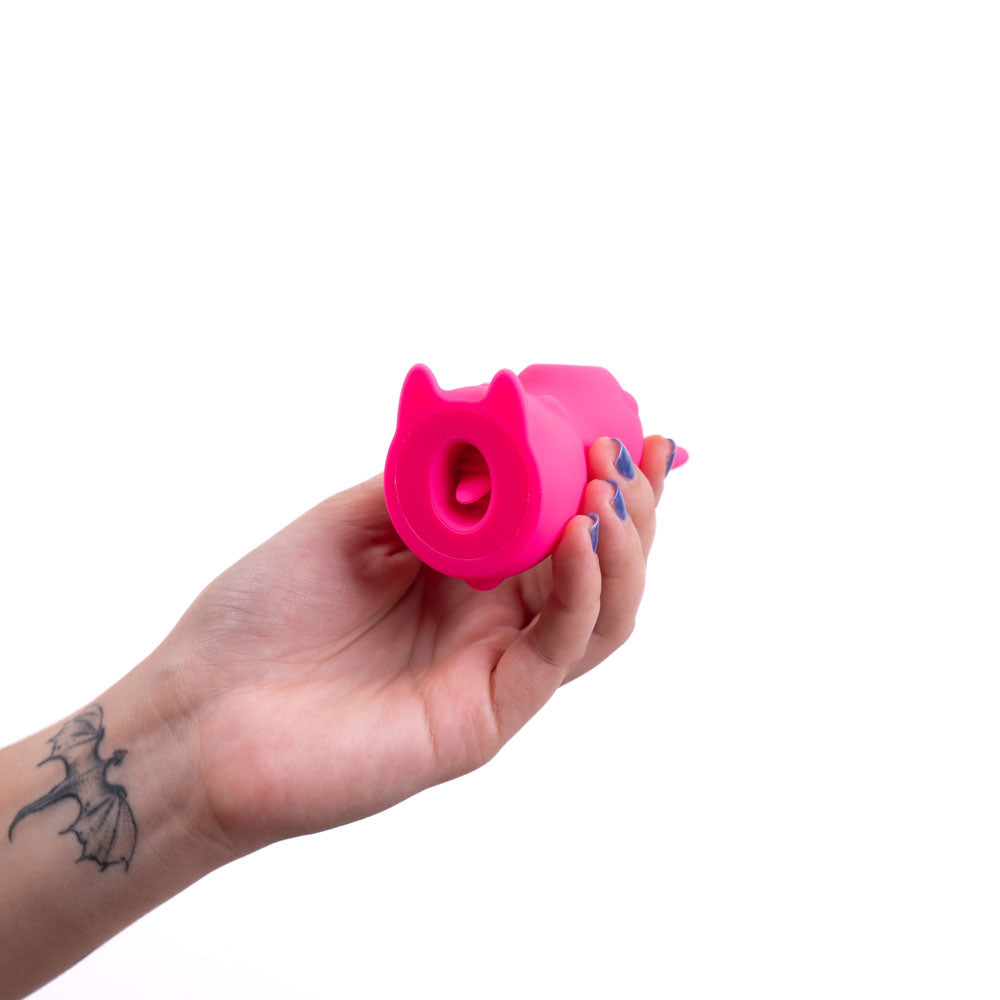 Maia HUNNI - Pink USB Rechargeable Sucking, Licking & Vibrating Stimulator - MA23-04