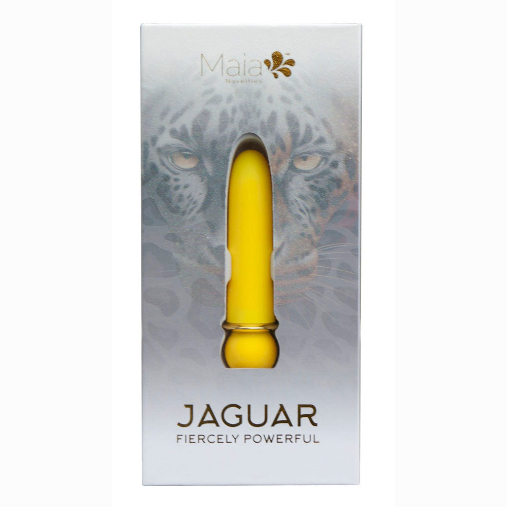 Maia JAGUAR - Yellow - Yellow 10.1 cm USB Rechargeable Bullet - MA24-01-YELLOW