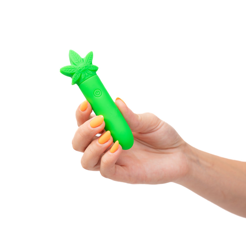 Maia STONI - 420 Green 11.1 cm USB Rechargeable Bullet - MA24-09