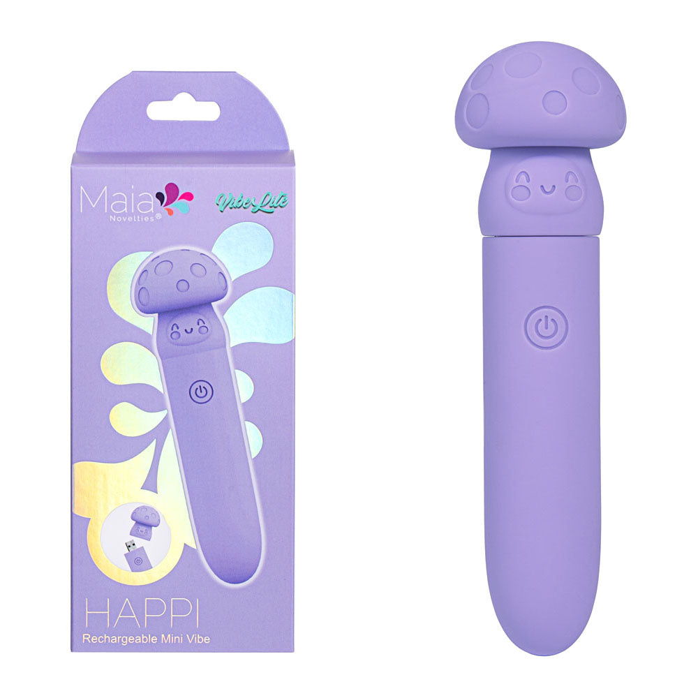 Maia HAPPI - Purple 11.1 cm USB Rechargeable Bullet - MA24-10