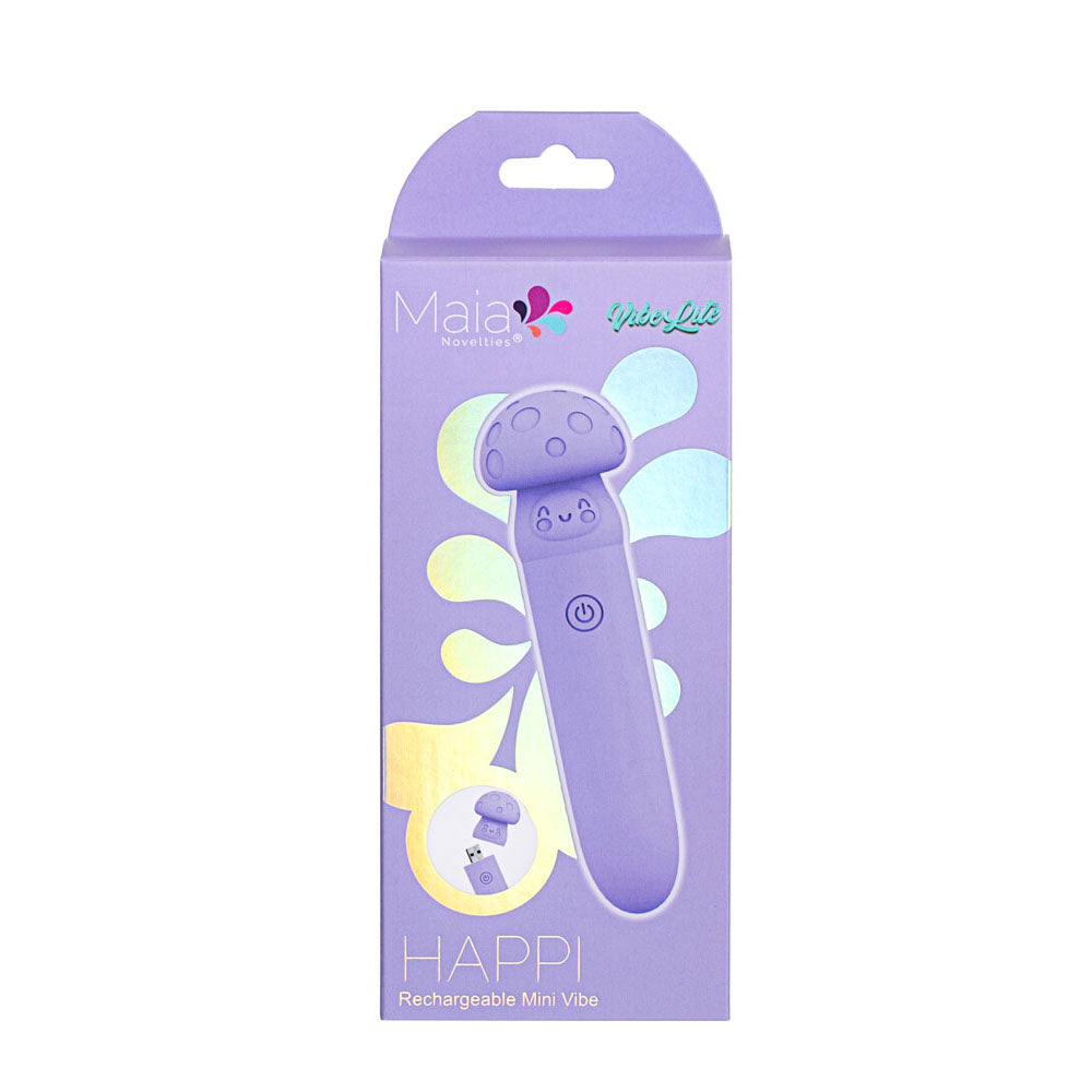 Maia HAPPI - Purple 11.1 cm USB Rechargeable Bullet - MA24-10