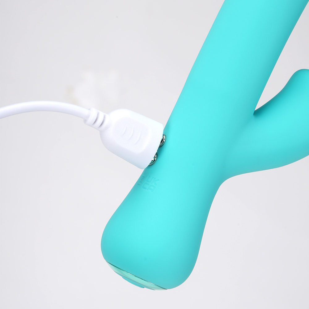 Maia ZARA - Teal - Teal 17.1 cm USB Rechargeable Rabbit Vibrator - MA24-18-TEAL