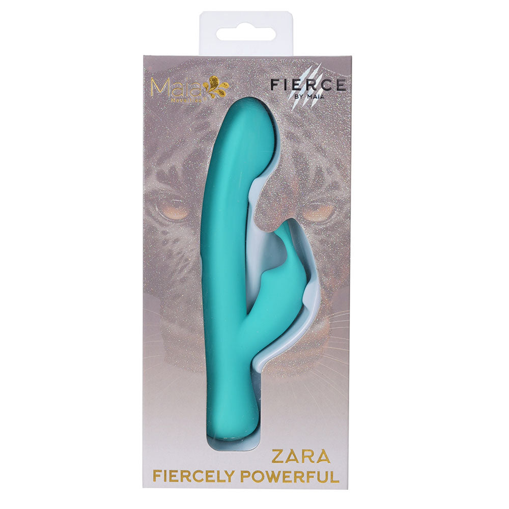 Maia ZARA - Teal - Teal 17.1 cm USB Rechargeable Rabbit Vibrator - MA24-18-TEAL