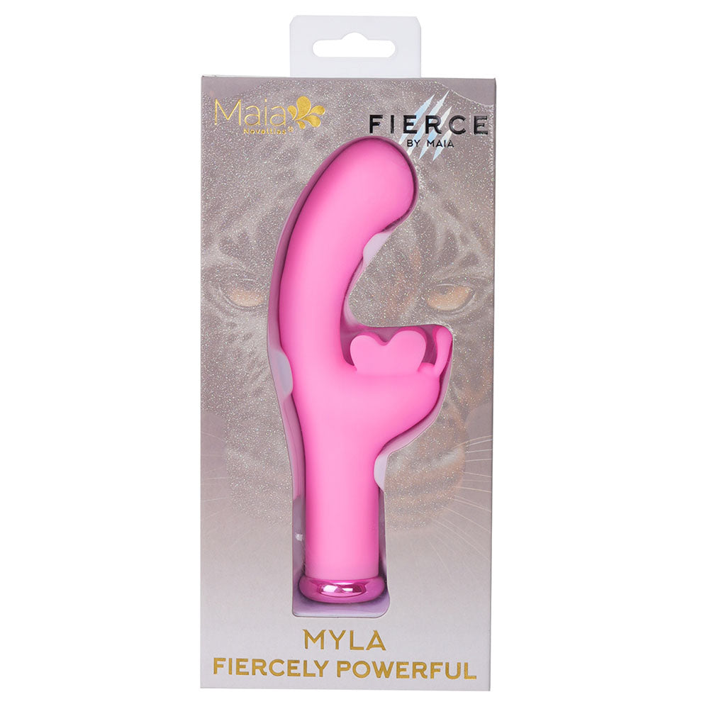 Maia MYLA - Pink - Pink 15.9 cm USB Rechargeable Butterfly Vibrator - MA24-19-PINK