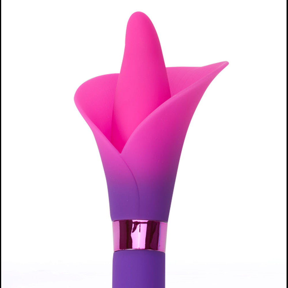 Maia VALA - Purple - Purple/Pink 22.2 cm USB Rechargeable Flower Vibrator - MA25-07-PURPLE