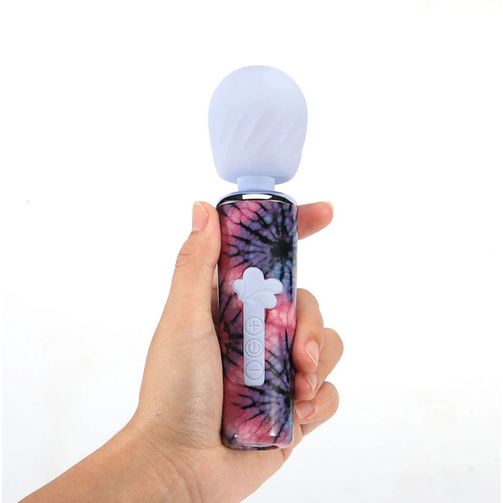 Maia JOURNEE Wand - Purple 15.9 cm USB Rechargeable Massage Wand - MA25-10-TIE-DYE