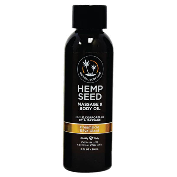 Hemp Seed Massage & Body Oil - Dreamsicle (Tangerine & Plum) Scented - 59 ml Bottle - MAS206