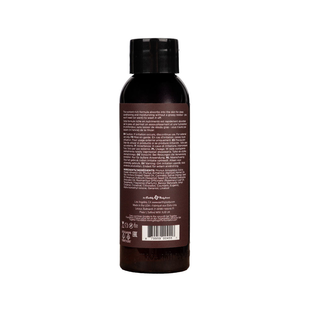 Hemp Seed Massage & Body Oil - Nag Champa (East Indian Incense) Scented - 59 ml Bottle - MAS220