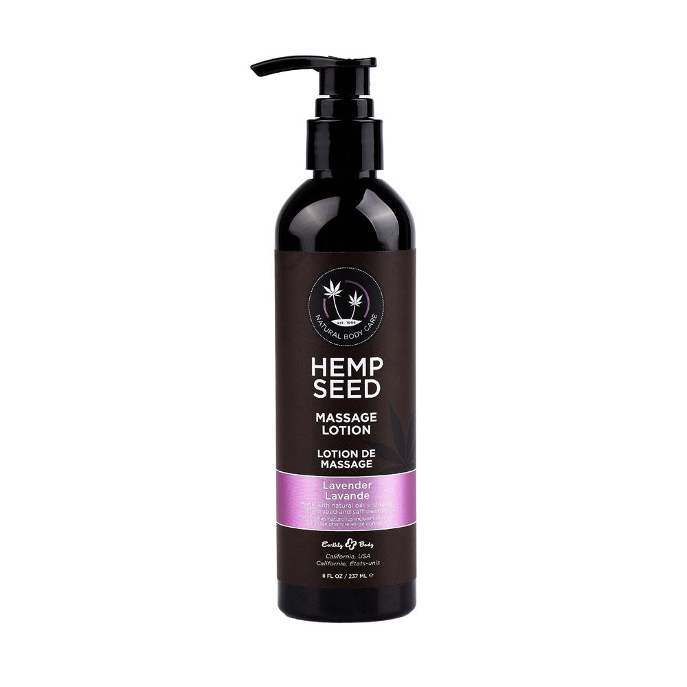 Hemp Seed Massage Lotion - Lavender Scented - 237 ml Bottle - ML017