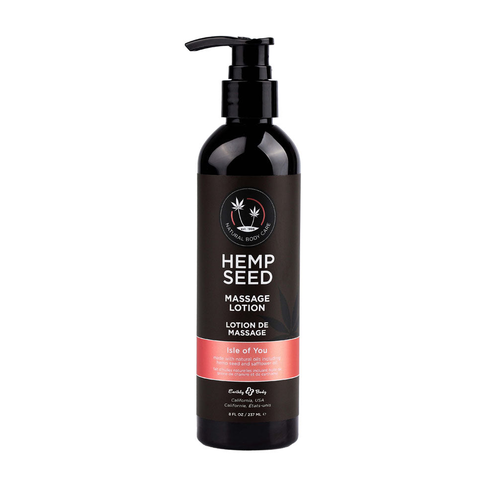 Hemp Seed Massage Lotion - Isle Of You (Coconut Water, Citrus & Vanilla) Scented - 237 ml Bottle - ML052