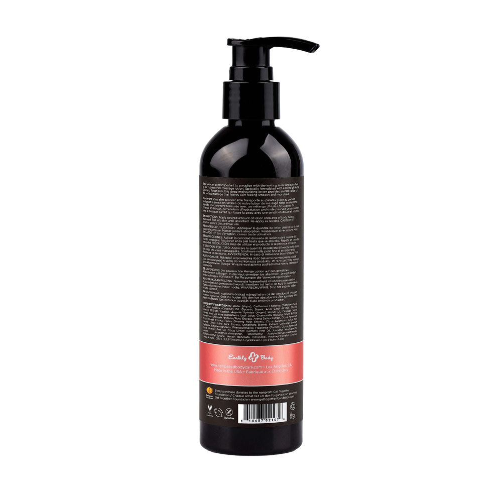 Hemp Seed Massage Lotion - Isle Of You (Coconut Water, Citrus & Vanilla) Scented - 237 ml Bottle - ML052