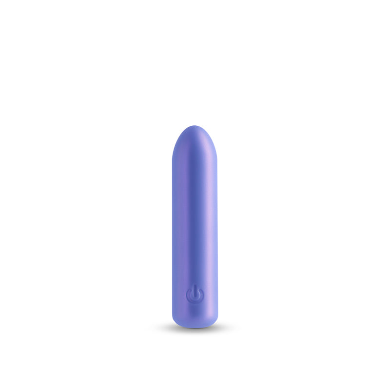 Seduction - Roxy - Metallic Blue - Metallic Blue 9 cm USB Rechargeable Vibrating Bullet - NSN-0235-17