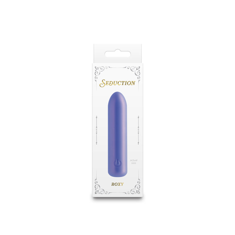 Seduction - Roxy - Metallic Blue - Metallic Blue 9 cm USB Rechargeable Vibrating Bullet - NSN-0235-17