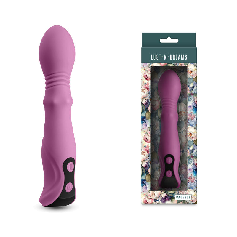 Lust-n-Dreams - Cadence - Blush - Purple 18.2 cm USB Rechargeable Thrusting & Sliding Vibrator - NSN-0245-54